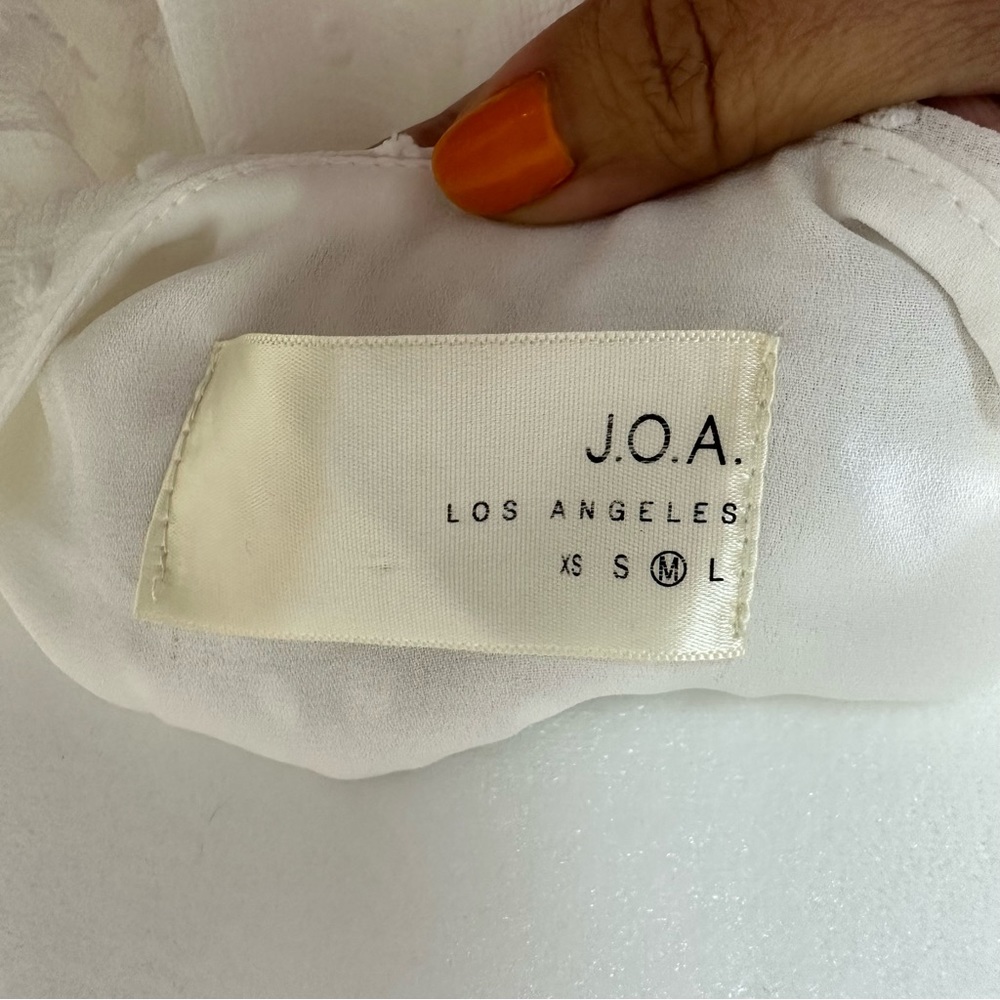 J.O.A Maxi Dress Ivory Adjustable Straps Sundress Wedding Evening Beach Medium - Picture 9 of 12